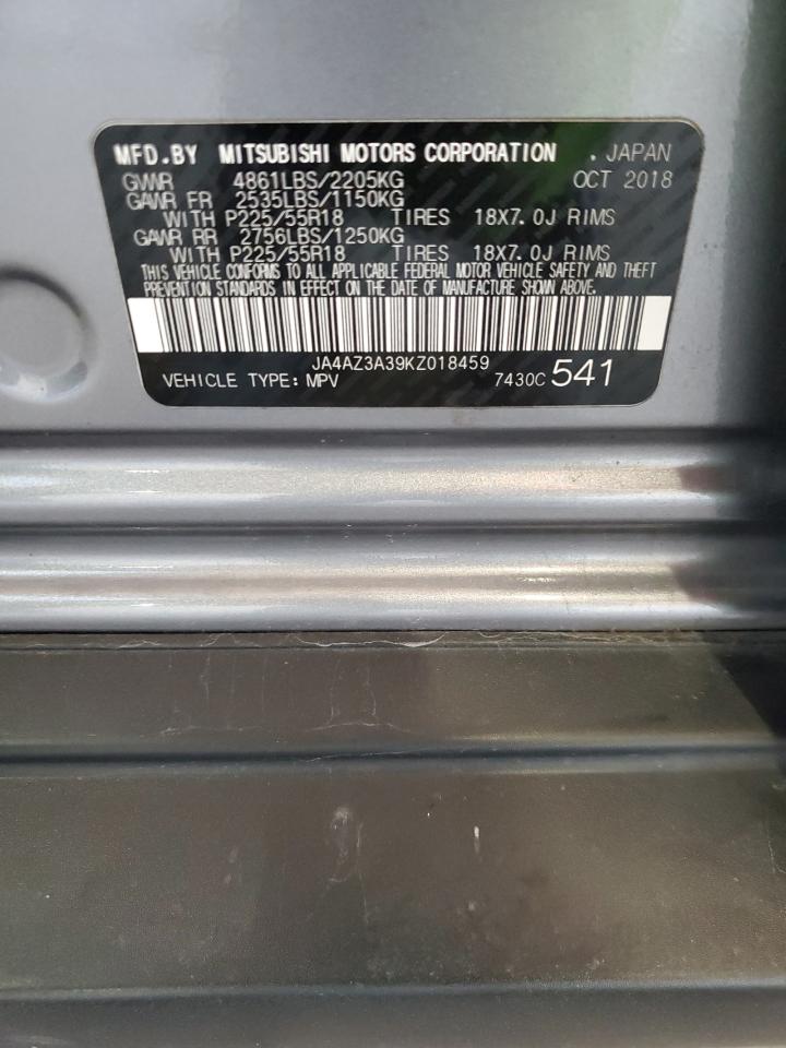 2019 Mitsubishi Outlander Se VIN: JA4AZ3A39KZ018459 Lot: 87064235