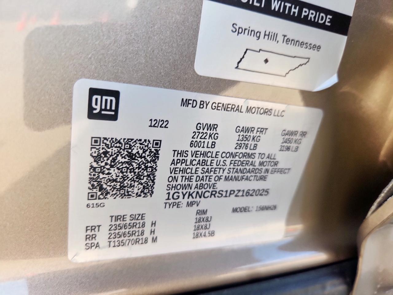 2023 Cadillac Xt5 Premium Luxury VIN: 1GYKNCRS1PZ162025 Lot: 82003645