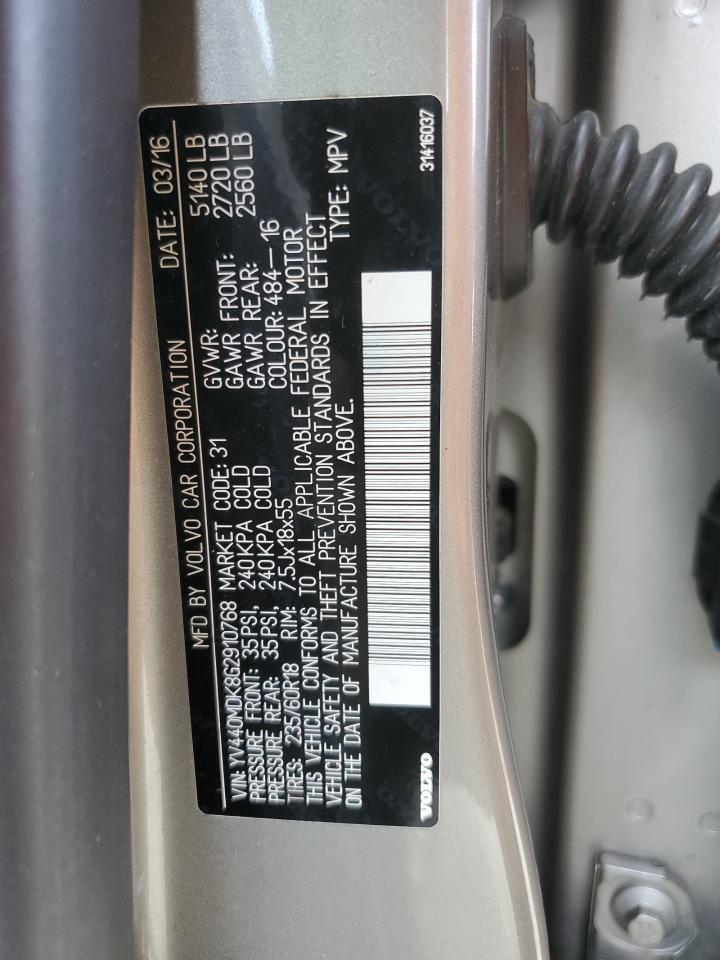 2016 Volvo Xc60 T5 Premier VIN: YV440MDK8G2910768 Lot: 84828655