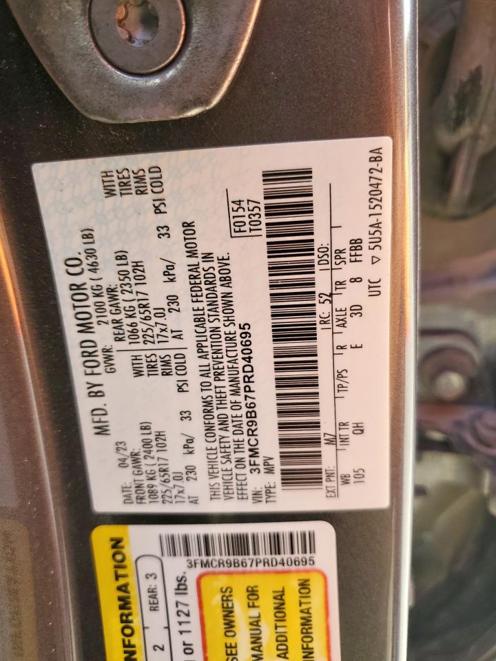 2023 Ford Bronco Sport Big Bend VIN: 3FMCR9B67PRD40695 Lot: 84416225