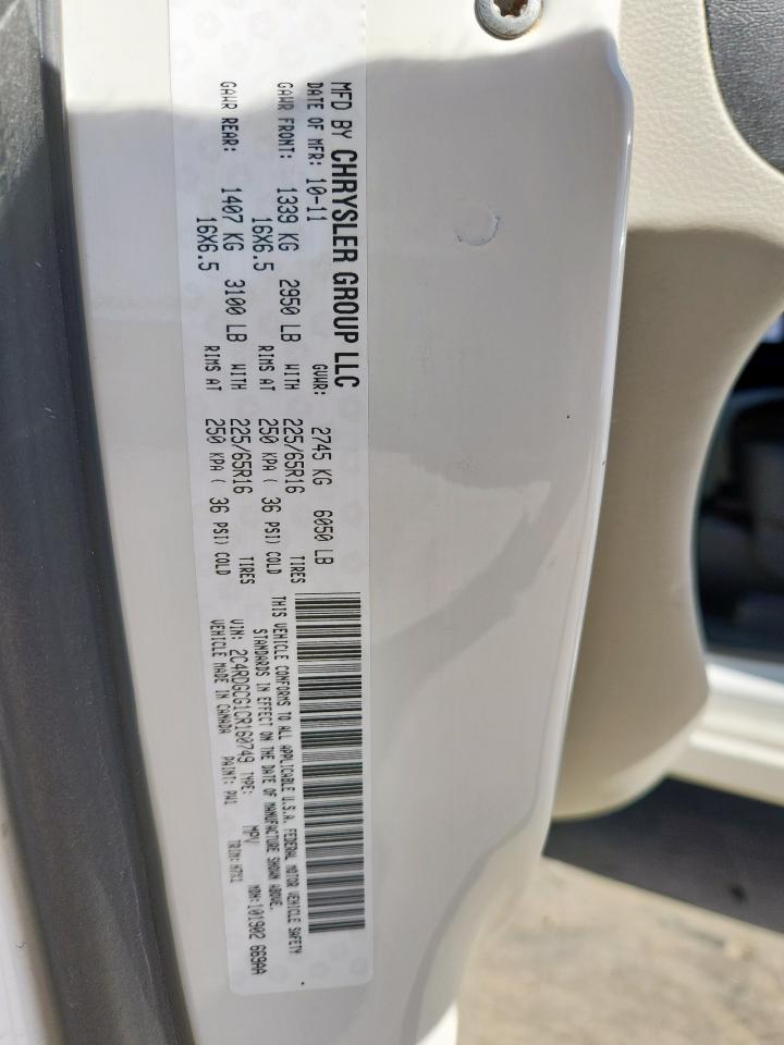 2012 Dodge Grand Caravan Sxt VIN: 2C4RDGCG1CR160749 Lot: 90484155