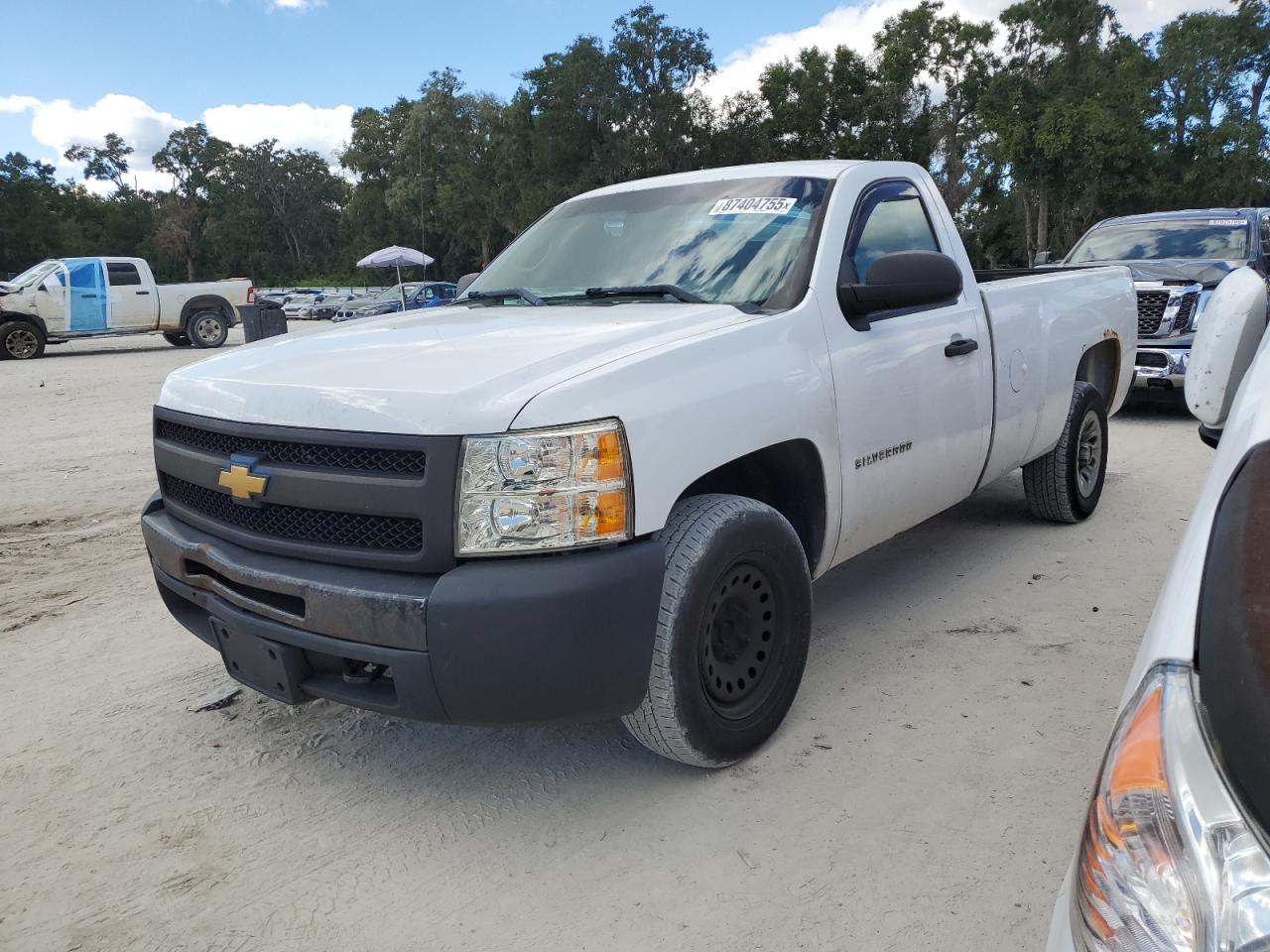 2013 Chevrolet Silverado C1500 white pickup gas 1GCNCPEX1DZ376039 photo #1