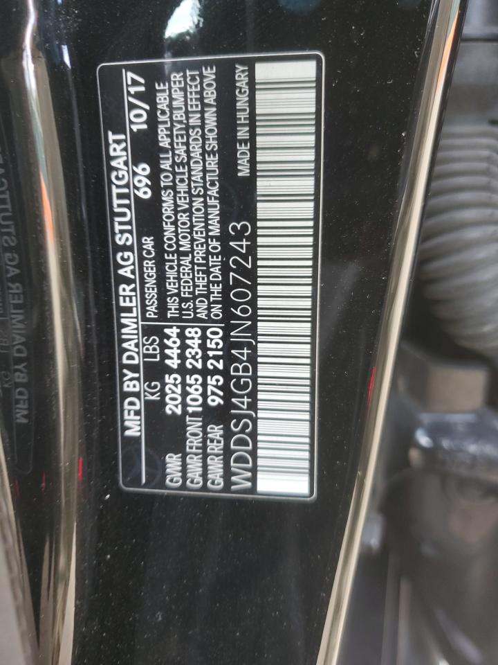 2018 Mercedes-Benz Cla 250 4Matic VIN: WDDSJ4GB4JN607243 Lot: 84200065