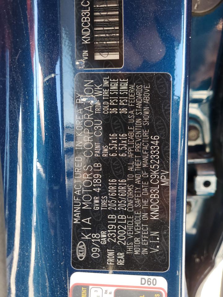 2019 Kia Niro Fe VIN: KNDCB3LC9K5233346 Lot: 82596885