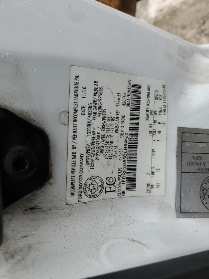 2011 Ford F350 Super Duty VIN: 1FDRF3G65BEB54660 Lot: 85672875