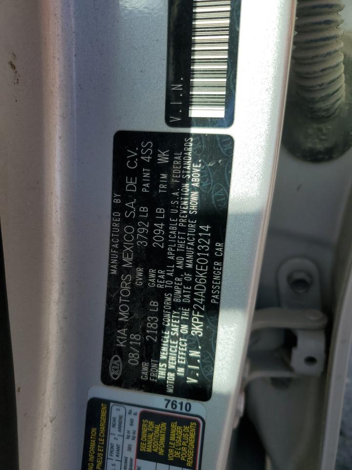 2019 Kia Forte Fe VIN: 3KPF24AD6KE013214 Lot: 90814495