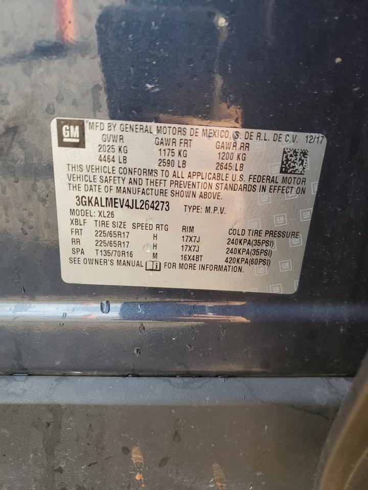 2018 GMC Terrain Sle VIN: 3GKALMEV4JL264273 Lot: 90065135