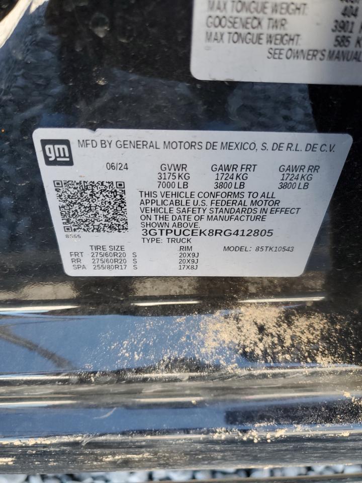 2024 GMC Sierra K1500 Elevation VIN: 3GTPUCEK8RG412805 Lot: 86639955