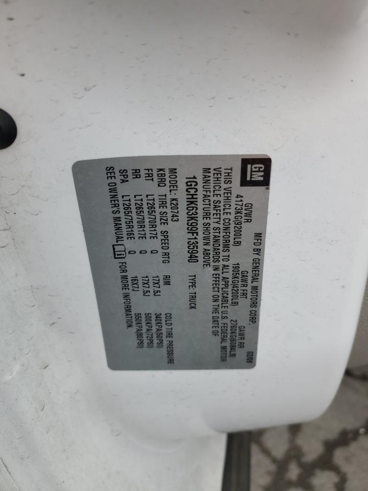 2009 Chevrolet Silverado K2500 Heavy Duty Ltz VIN: 1GCHK63K99F135940 Lot: 86122955