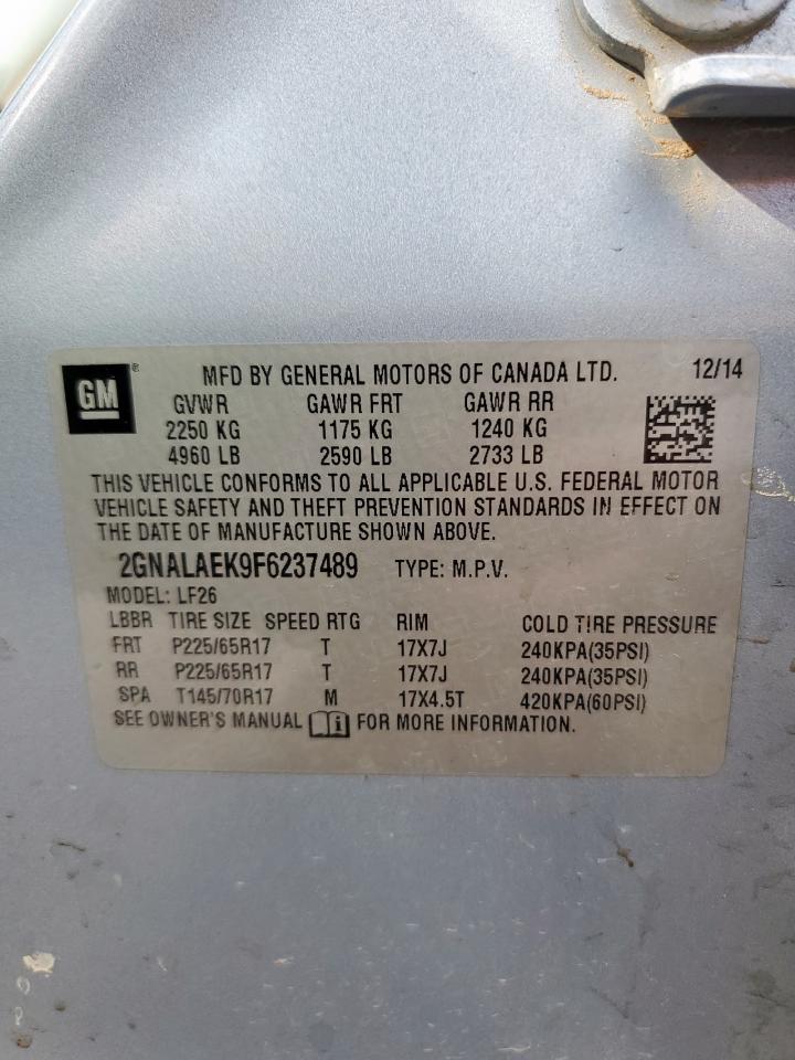 2015 Chevrolet Equinox Ls VIN: 2GNALAEK9F6237489 Lot: 86145505