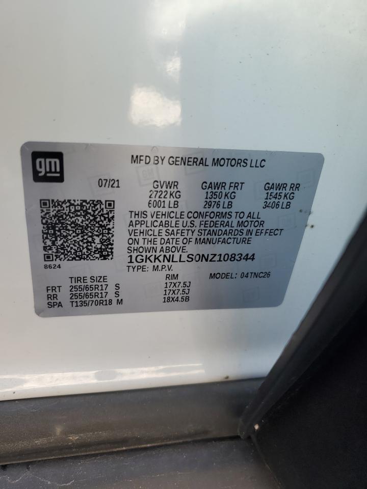 2022 GMC Acadia At4 VIN: 1GKKNLLS0NZ108344 Lot: 87415885