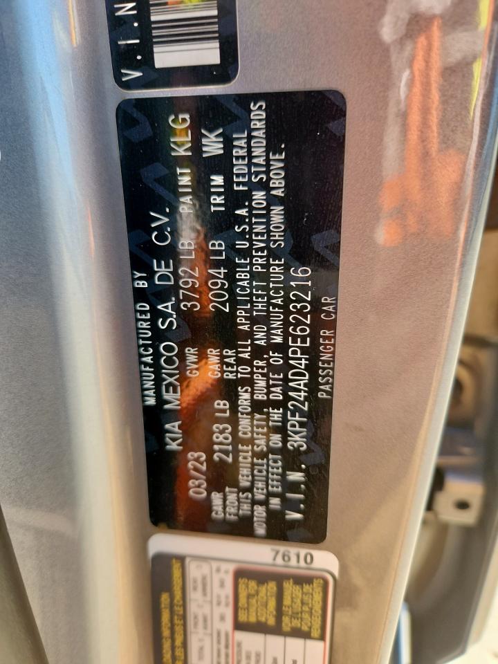 2023 Kia Forte Lx VIN: 3KPF24AD4PE623216 Lot: 90727935