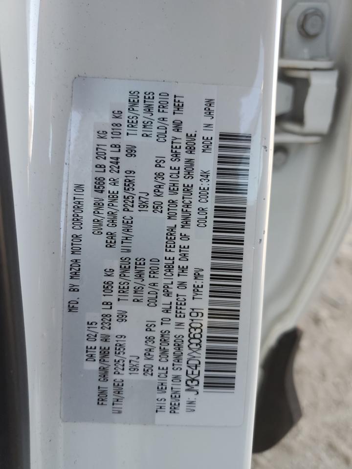 2016 Mazda Cx-5 Gt VIN: JM3KE4DYXG0630191 Lot: 87421245