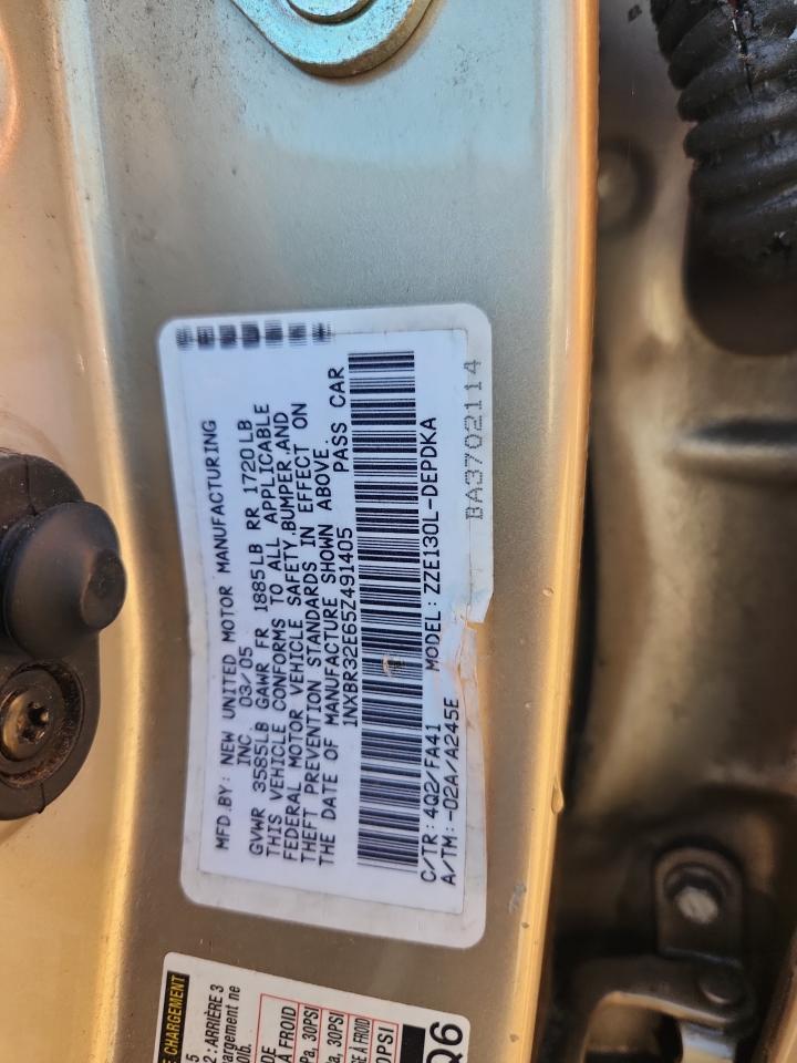 2005 Toyota Corolla Ce VIN: 1NXBR32E65Z491405 Lot: 84754635