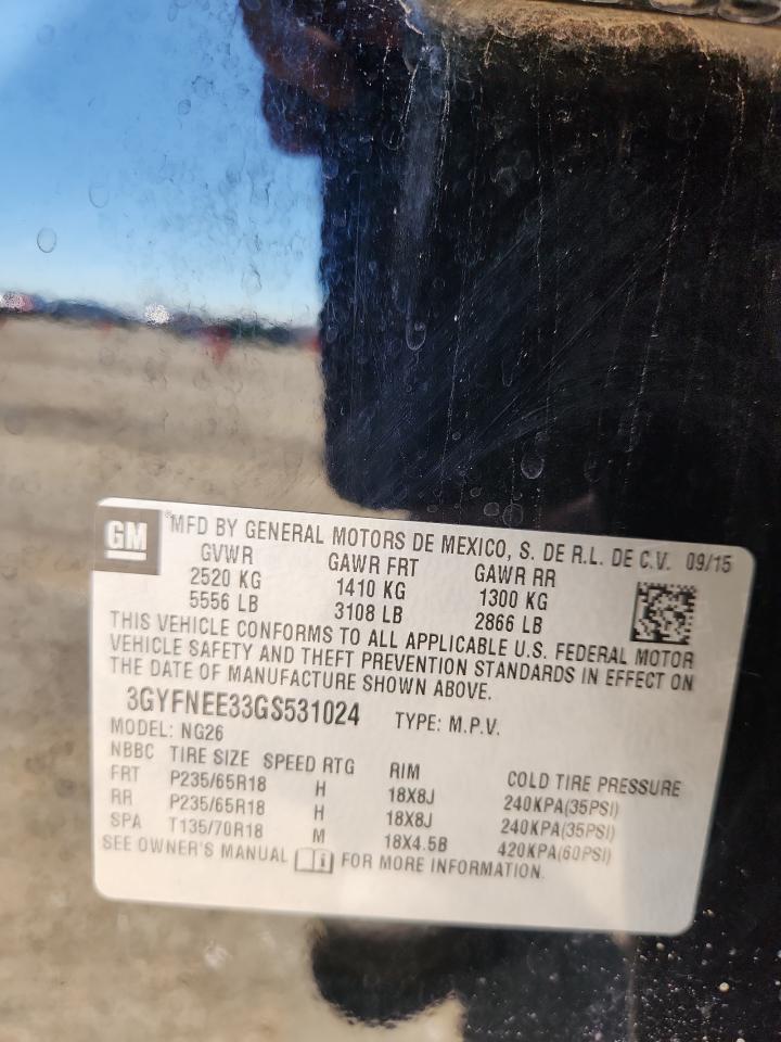 2016 Cadillac Srx Luxury Collection VIN: 3GYFNEE33GS531024 Lot: 81958195