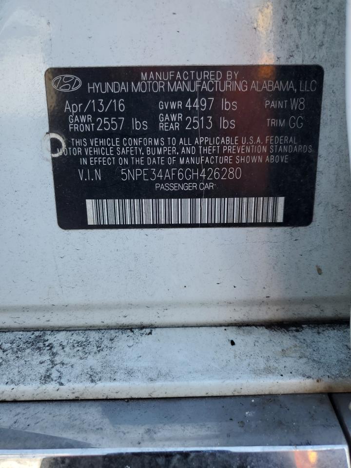 2016 Hyundai Sonata Sport VIN: 5NPE34AF6GH426280 Lot: 82002185