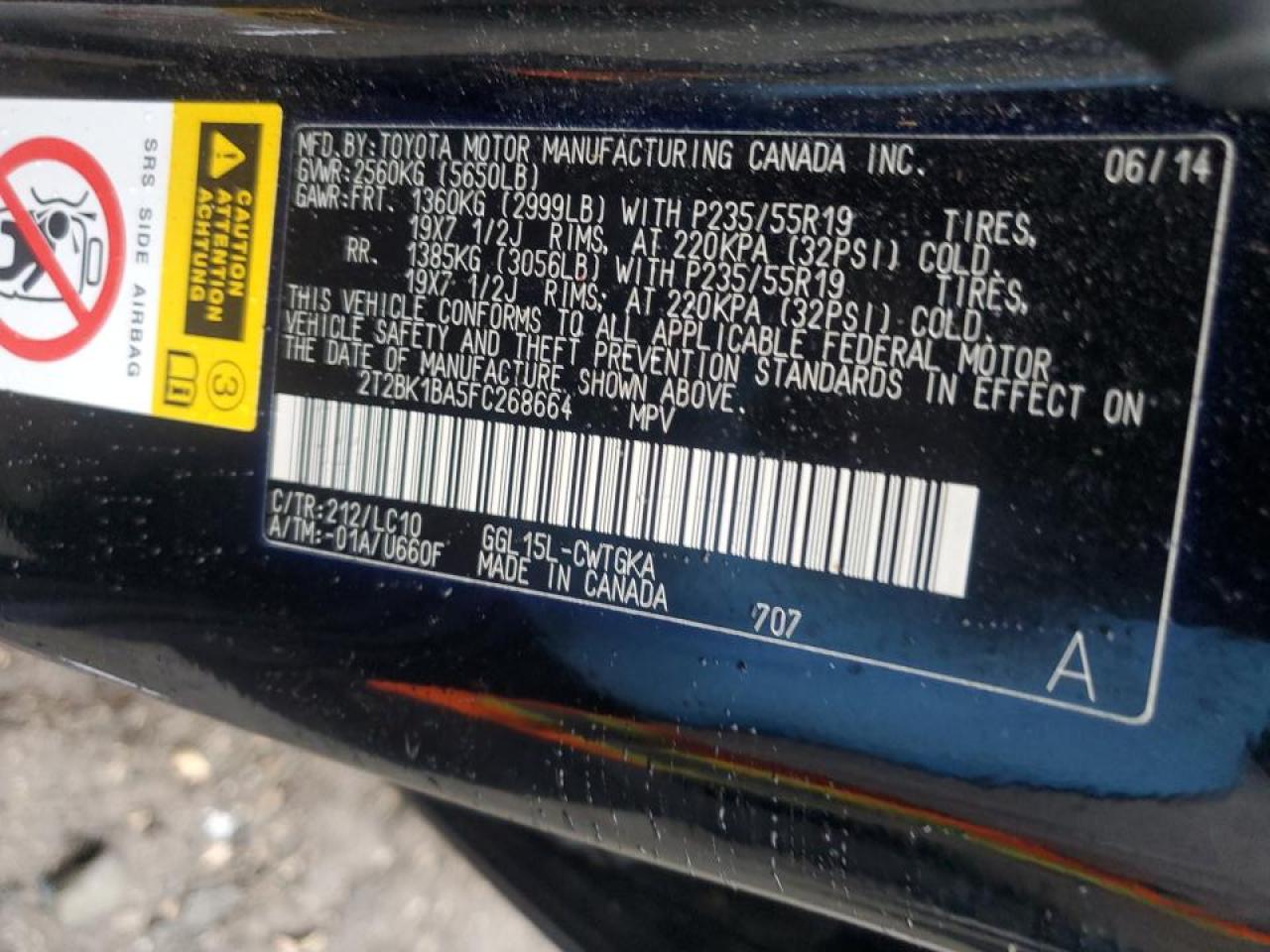 2015 Lexus Rx 350 Base VIN: 2T2BK1BA5FC268664 Lot: 85262745