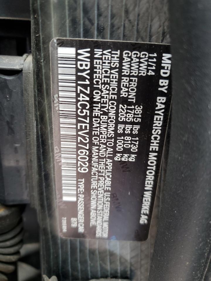 2014 BMW I3 Rex VIN: WBY1Z4C57EV276029 Lot: 85745935