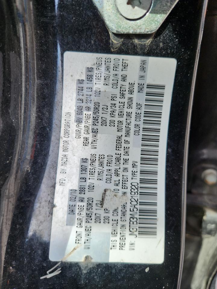 2010 Mazda Cx-9 VIN: JM3TB3MV5A0219320 Lot: 82238625