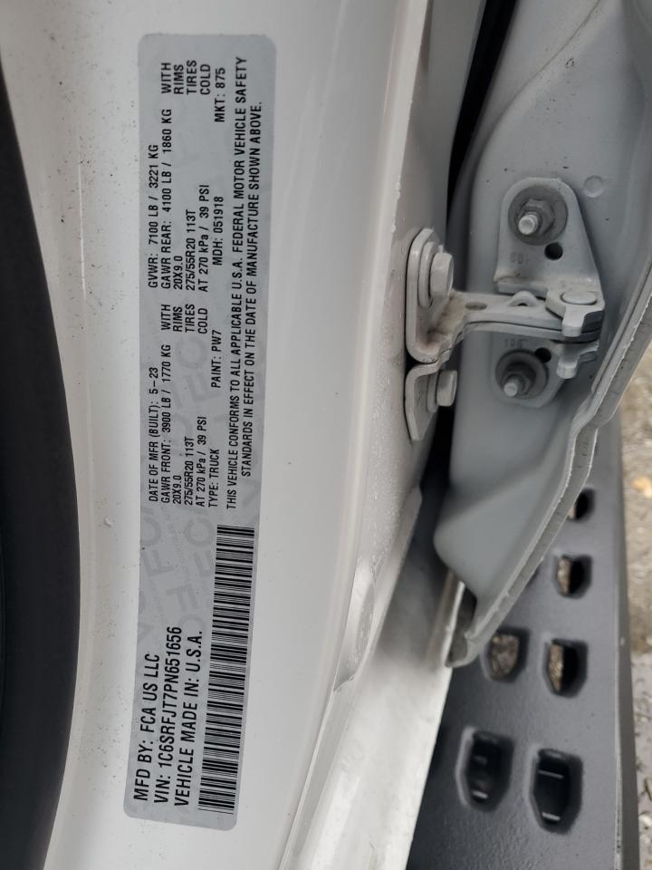 2023 Ram 1500 Laramie VIN: 1C6SRFJT7PN651656 Lot: 90226755