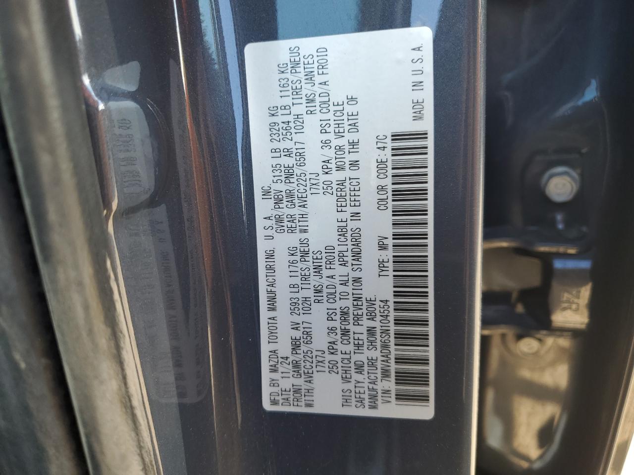 2025 Mazda Cx-50 Premium VIN: 7MMVAADW6SN104554 Lot: 87109575