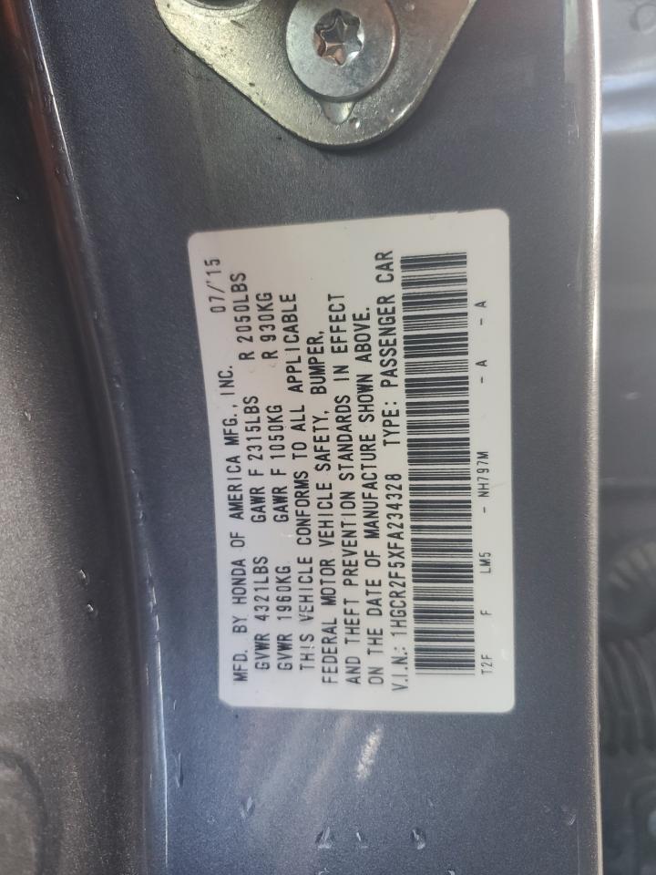 2015 Honda Accord Sport VIN: 1HGCR2F5XFA234328 Lot: 82493005