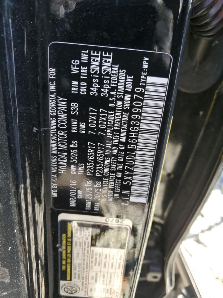 2017 Hyundai Santa Fe Sport VIN: 5XYZUDLB6HG399079 Lot: 85914805