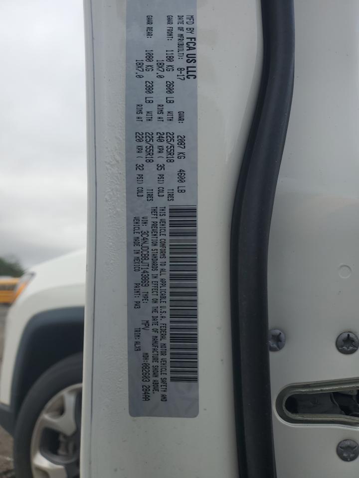 2018 Jeep Compass Limited VIN: 3C4NJDCB8JT143869 Lot: 82310405