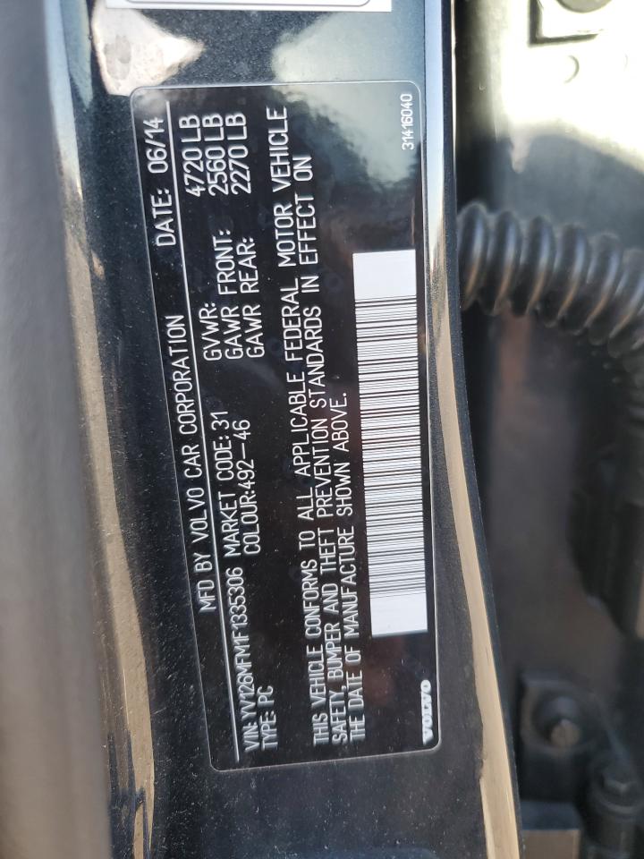 2015 Volvo S60 Platinum VIN: YV126MFM1F1335306 Lot: 87235415