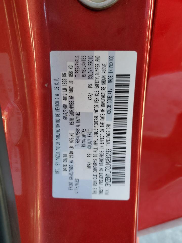 2018 Mazda 3 Sport VIN: 3MZBN1U73JM256233 Lot: 87095495