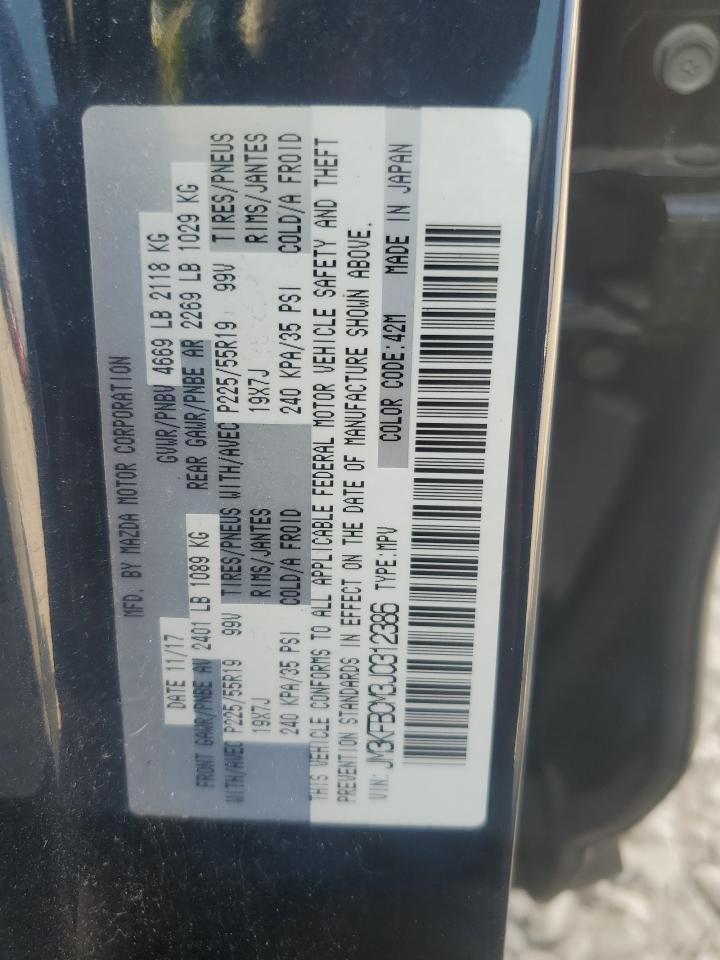 2018 Mazda Cx-5 Touring VIN: JM3KFBCM3J0312386 Lot: 82007405