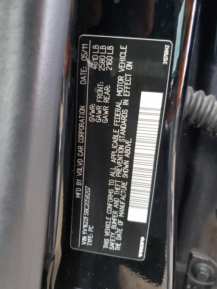 2012 Volvo S60 T5 VIN: YV1622FS8C2058207 Lot: 82331395