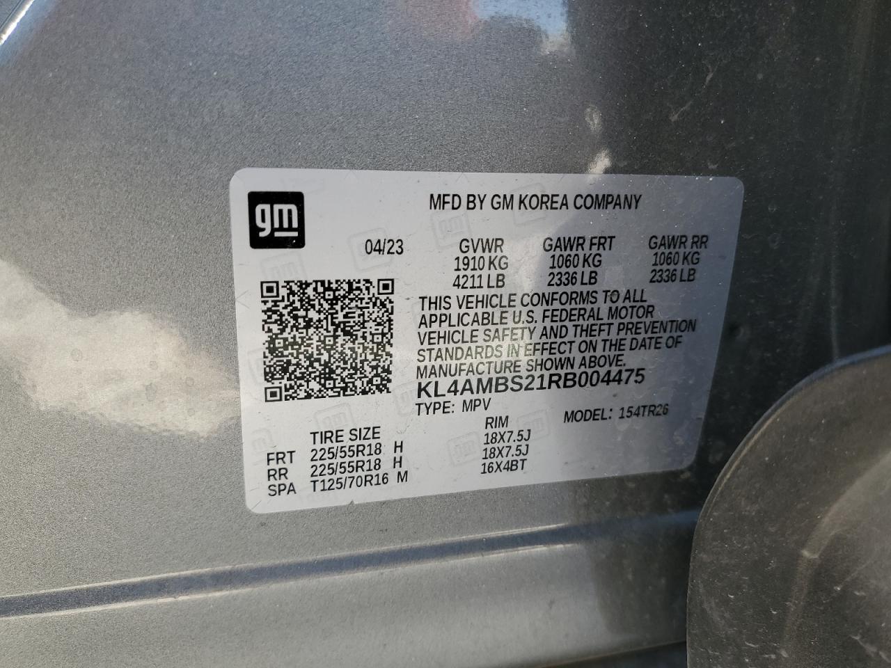 2024 Buick Encore Gx Preferred VIN: KL4AMBS21RB004475 Lot: 87405985