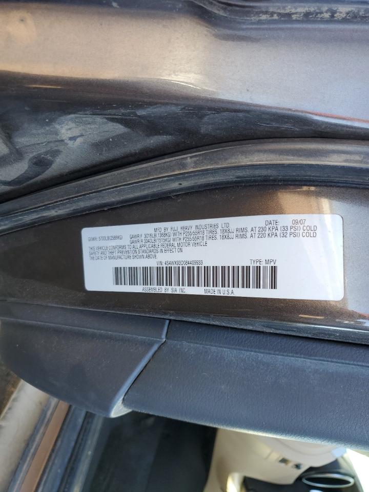 2008 Subaru Tribeca Limited VIN: 4S4WX93D084409933 Lot: 84547335