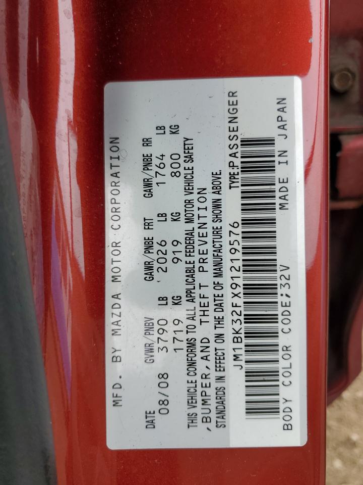 2009 Mazda 3 I VIN: JM1BK32FX91219576 Lot: 86316235