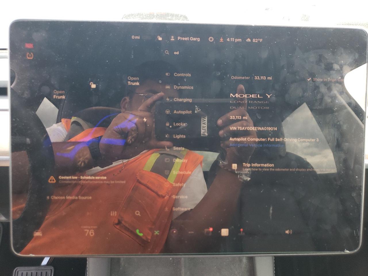 2022 Tesla Model Y VIN: 7SAYGDEE1NA019014 Lot: 84739095