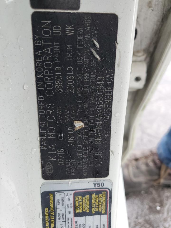 2016 Kia Forte Lx VIN: KNAFK4A6XG5601943 Lot: 89679925