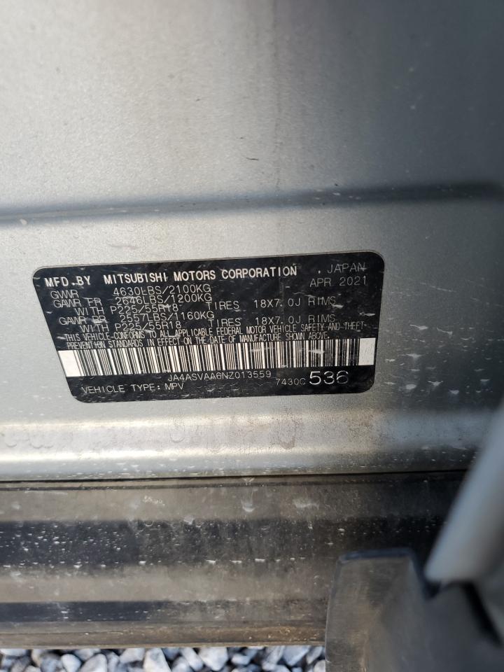 2022 Mitsubishi Eclipse Cross Le VIN: JA4ASVAA6NZ013559 Lot: 82247125