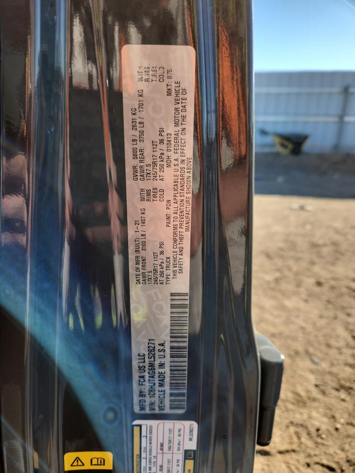 2021 Jeep Gladiator Sport VIN: 1C6HJTAG6ML526271 Lot: 90624735