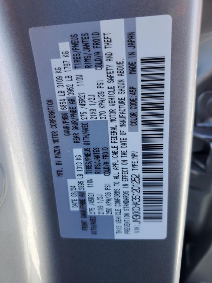 2025 Mazda Cx-90 Premium Sport VIN: JM3KKCHA3S1201252 Lot: 89526225