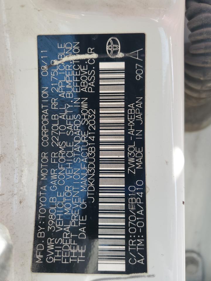 2011 Toyota Prius VIN: JTDKN3DU3B1412032 Lot: 82389195