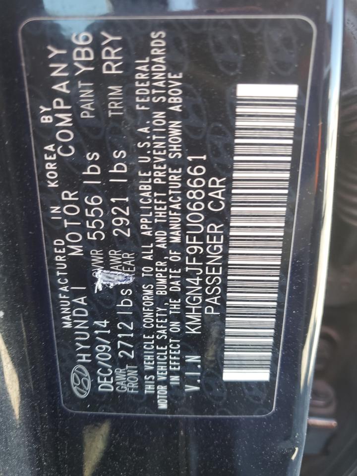 2015 Hyundai Genesis 5.0L VIN: KMHGN4JF9FU068661 Lot: 86173125