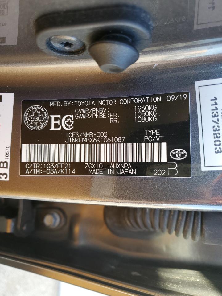 2019 Toyota C-Hr Xle VIN: JTNKHMBX6K1061087 Lot: 84651185