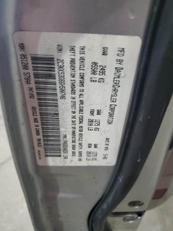 2006 Chrysler 300 Touring VIN: 2C3KK53G66H500746 Lot: 89551655