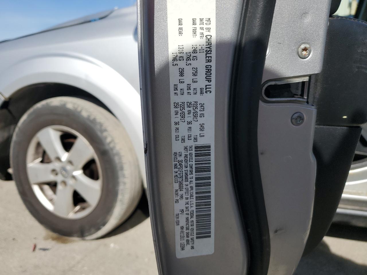 2011 Dodge Journey Mainstreet VIN: 3D4PG1FG7BT506664 Lot: 90691515