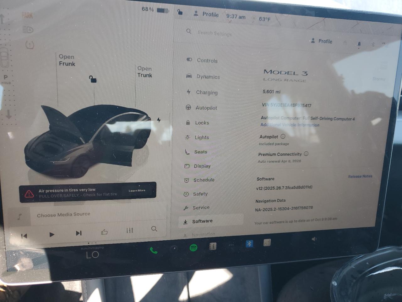 2025 Tesla Model 3 VIN: 5YJ3E1EA4SF975417 Lot: 85566455