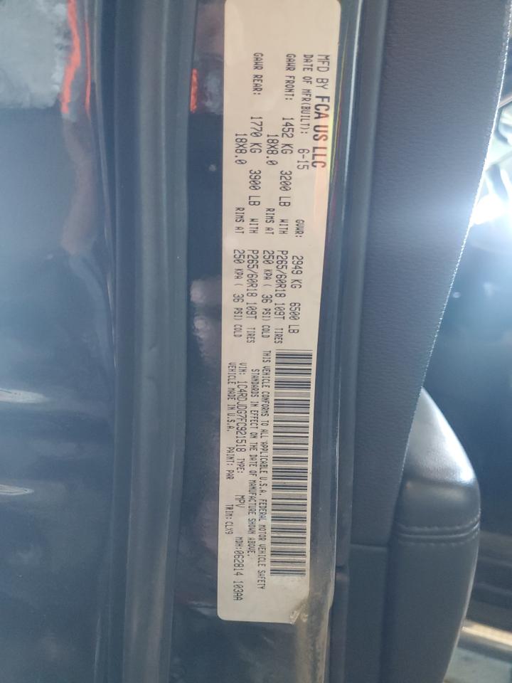 2015 Dodge Durango Limited VIN: 1C4RDJDG7FC921518 Lot: 82777445