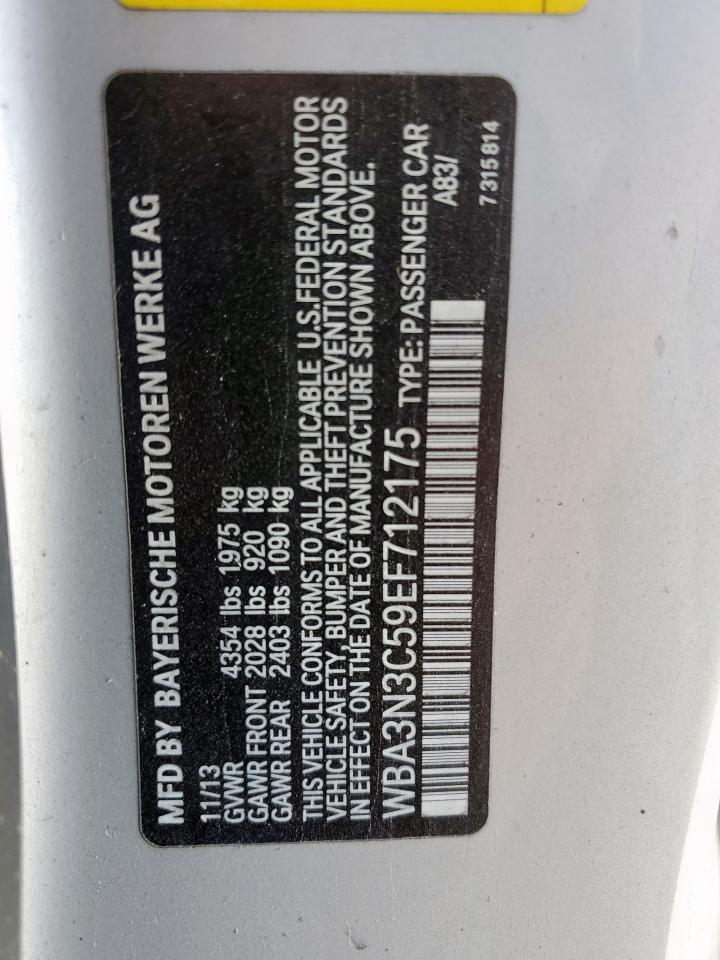 2014 BMW 428 I VIN: WBA3N3C59EF712175 Lot: 85462625