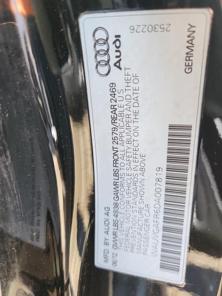 2013 Audi S5 Prestige VIN: WAUVGAFR6DA007819 Lot: 84276405