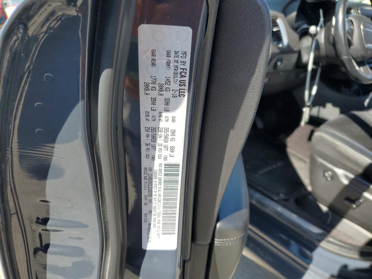 2018 Dodge Durango Gt VIN: 1C4RDHDG2JC289769 Lot: 86322805